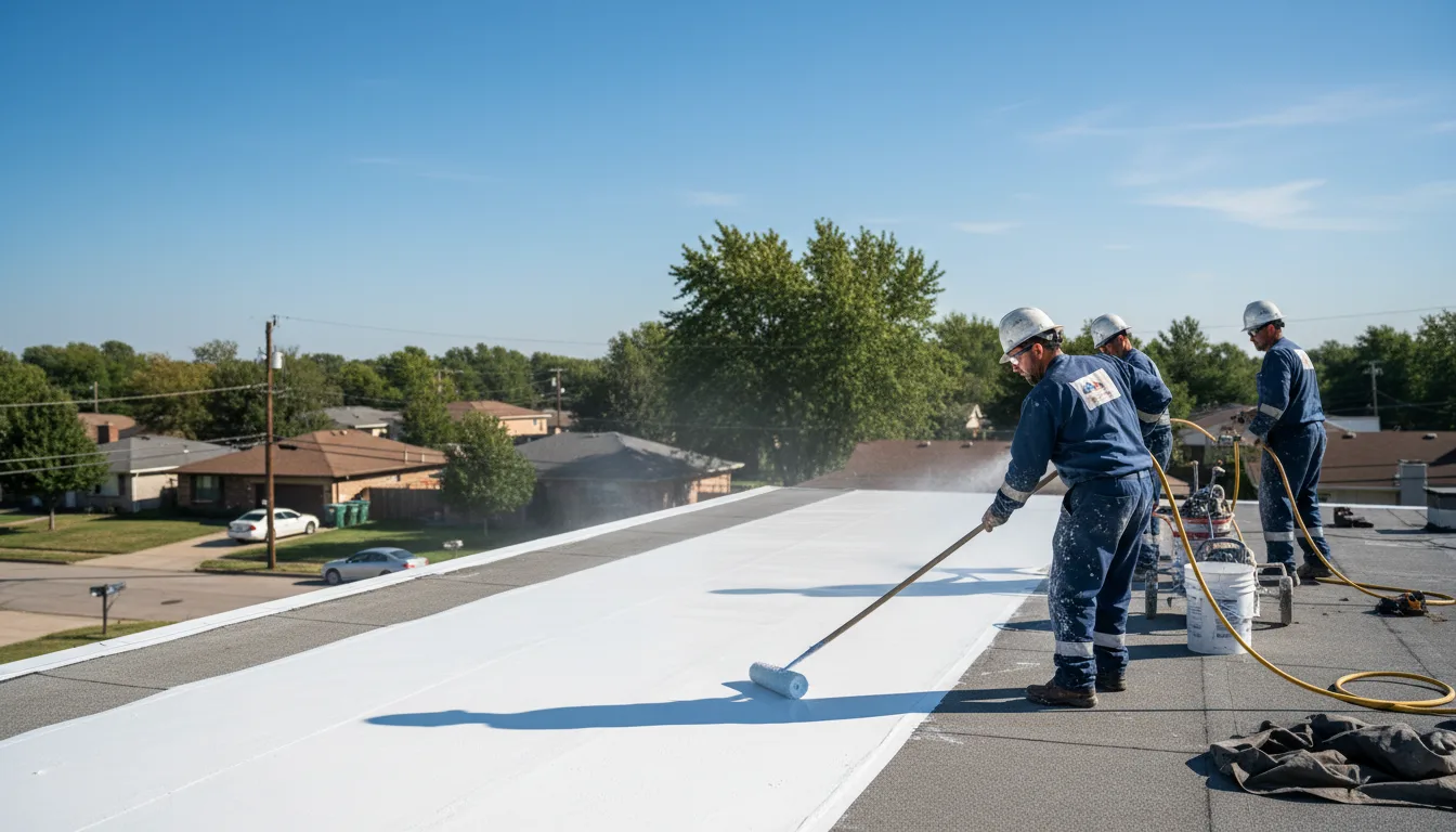 Commercial roof coating in Sainte Marie, IL near me